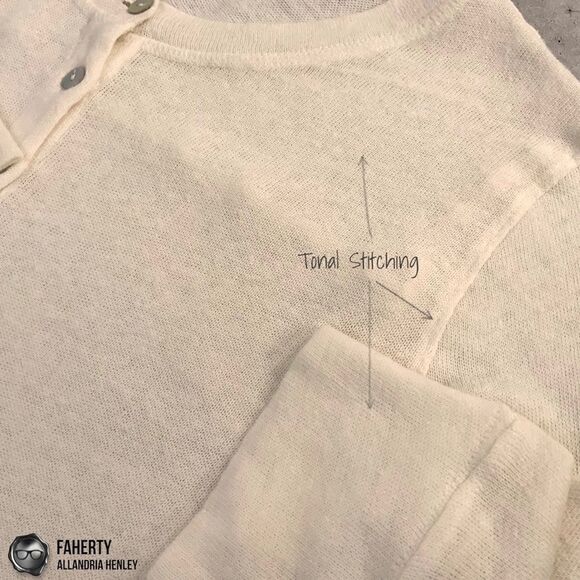 FAHERTY WOMEN’S ALLANDRIA SHORT SLEEVE HENLEY T SHIRT WITH HEMP & ORGANIC COTTON - Picture 6 of 16